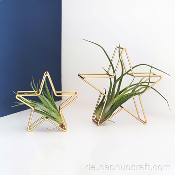 Goldene Pentagramm-Dekorationen Ornamente mit Metallmaterial